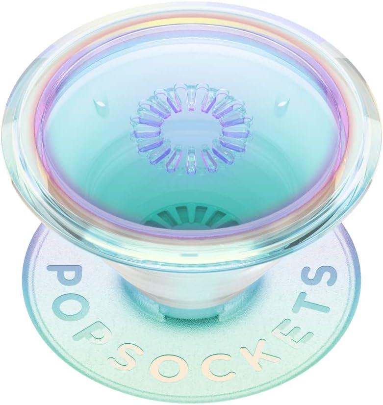 PopSockets Phone Grip with Expanding Kickstand, Adhesive Grip - Translucent Clear Iridescent