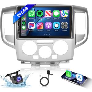 [2G+64G] Car Radio for Nissan Nv200 2013-2019 Android Car Stereo Carplay Wireless Android Auto, Hodozzy 9 inch Touch Screen with GPS/WiFi/Bluetooth, FM RDS, Mirror Link,Backup Camera