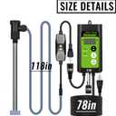 240V 3500W Fully Submersible, Electric Hot Tub & Large Swimming Pool Portable immersion Water Heater with Temp Control and GFCI for Baptismal, above ground pool, inflatable pool & Bathtub