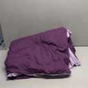 Amazon Basics Comforter Blanket Twin/Twin XL, Reversible Lightweight Microfiber All Season Blanket, Plum/Light Purple