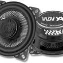 Upgrade 4-Inch Car Coaxial Speakers  2-Way Full Range Stereo, 300W Peak Power, Carbon Fiber Cone, 4 Ohm, High Fidelity Audio for Surround Sound  Professional High-End Auto Audio System (Black)