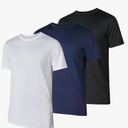 Men's Compression Shirt. Size Medium, White/Navy Blue/ Black