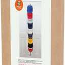 Perfect Curve Cap Rack | Over-The-Door Hat Organizer | Nine hooks holds 9-18 Caps | Baseball Cap Rack for Door | 1 Strap | Black