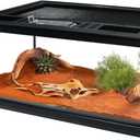 Reptile Glass Terrarium Tank 12"*8"*6",Small Cage Full View with Top Screen Ventilation Habitat Enclosure for Tarantula,Frog,Gecko,Insects,Spiders,Snakes,Hermit Crab,Turtle,Ball Python