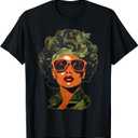 Strong Black Woman, African American, Camouflage, Black Girl T-Shirt 2XL