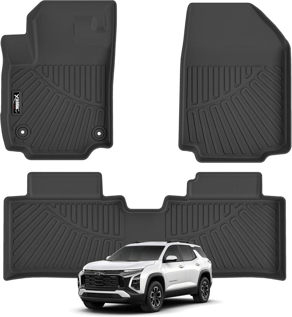 Floor Mats for 2025 2026 Chevrolet Equinox Fuel (Not for EV) All Weather TPE Protection Floor Liners 1st & 2nd Row Floor Liners for 2025 2026 Chevy Equinox Accessories