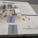 MidWest Homes for Pets 39-Inch High Walk-Thru Pressure Mounted Steel Dog Gate, Expands to 38 Inches Wide, Includes 3-inch Extensions, Textured Graphite