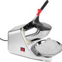 Electric Ice Crusher,110V Electric Ice Shaver Machine with Dual Blades,Bowl and Cover 300W Electric Snow Cone Maker(176lbs/80kg Per Hour,2200rpm) for Shaved Ice,Margaritas,Home Commercial Use(Sliver)