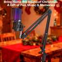 ZealSound Podcast Microphone, USB Mic with Noise Cancellation, Volume & Mute Control, RGB Light, Zero-Latency Monitoring, Gaming Microphones with Boom Arm & Tripod Stand for PC Mac iPhone and Android