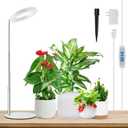 Grow Lights for Indoor Plants, Full Spectrum Plant Lights for Indoor Growing, 9.8"-37.4" Height Adjustable Desk Grow Lamp with Auto Timer 6/12/16Hrs, 3 Optional Spectrums, 5 Brightness,1 Pack
