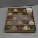 Sea Team 25-Pack Flocked Velvet Christmas Tree Ball Ornaments Set, Hanging Velour Baubles with Glitter, Shatterproof Plastic Decorations for Xmas Tree, Wreath, Garland, 60mm/2.36 Inches, Prairie Fall