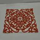 Alysheer Embroidered Decorative Throw Pillow Cover 18x18 inch, Boho Mandala Modern Chic Knit Pattern Cotton Cushion Covers for Sofa Couch Car Living Room Bedroom Office Gifts (Solid Orange Red)  