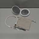 Compact Mirror with LED Light,1x/10x Magnifying Rechargeable Mirror,3.5in, Dimmable Travel Mirror for Purse,Pocket,Handheld 2-Sided Makeup Mirror (White)