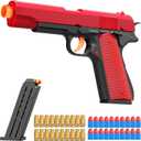 Manual Shell ejecting Pistol Soft Bullet Pellet Toy Gun Ball Blasters Realistic Dart Ammo Fake Prop Look Real Guns Shooting Game for Adults Under 10 Dollars Gifts for Age 12+ Years Old