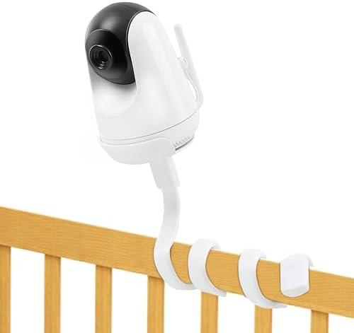 HiPP Baby Monitor Mount Camera Shelf Compatible with VAVA and Most Other Baby Monitors, Universal Flexible Baby Camera Holder, Securely Attaches to Crib Cot Shelves or Furniture, 1/4" Screw (Camera Not Included)