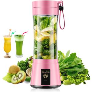 Cordless Personal Size Portable Blender - Blender Make Smoothies & Shakes, 12 Oz BAP Free Traveling Cup, Quickly Squeezed in Office/Picnic/Sports