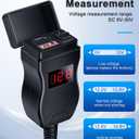 EXTRACTME Motorcycle USB Charger, Dual USB Type C PD & Quick Charge 3.0 Motorcycle Phone Charger with Voltmeter & ON/Off Switch, Waterproof Motorcycle Accessories for All Phone, Tablet, GPS
