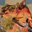 MIZII Fall Decor Artificial Maples Leaf Pumpkin Garland 10FT Autumn Maple Vines Garland Thanksgiving Halloween Harvest Decorations for Home Porch Mantle Fireplace Farmhouse Outdoor Indoor (10FT, Maple)