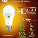 GE Lighting Relax LED 3-Way Light Bulb, 5/11/16 Watt, Soft White, A21 Standard Light Bulb, CA Compliant (1 Pack)