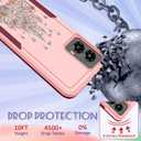 2 x for Moto G 5G 2024 Case Women - Cute Girls Phone Cover Girly Aesthetic Unique Design Flowers Castle Heavy Duty Protective Shockproof Military Grade Teens for Motorola Moto G 5G 2024 Cases