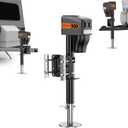 KYX Electric Trailer Jacks for RVs and Trailers: High-Capacity Models (5000 lbs) with LED Lights, Waterproofing, and Manual Crank Backup,Dual mounting Option