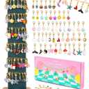 Deinduser Charm Bracelet Making Kit for Girls, Clip on Charms Kit for Bracelets, Charms for Bracelets with Clasp, Chain Bracelet Set for Girls, Ages 5-12