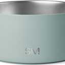 Simple Modern Stainless Steel Pet Water Bowl for Dogs & Cats | Insulated Stainless Steel Food Bowls for Dog Cat | No Tip No Slip BPA Free | Bentley Collection | Medium (4 Cups) | Sea Glass Sage