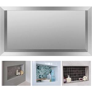 Suteck Shower Niche, 12"x24" Ready for Tile, Stainless Steel Recessed Shelf Niches for Showers, Single Niche for Bedroom, Living Room, Bathroom Storage