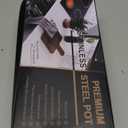 E-far 1 Quart Saucepan with Lid, Stainless Steel Small Sauce Pot with Glass Lid for Cooking, Easy Clean & Rust Free, Dishwasher Safe