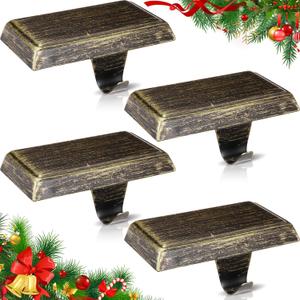 Zhengmy Christmas Stocking Holders for Mantle Weighted Stocking Holder Fireplace Hangers for Xmas Holiday Party Decoration