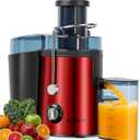 Juicer Machine, 800WCentrifugal Juicer for Whole Fruits and Vegetables,3 Inch Wide Feed Chute, Easy to Clean (red)