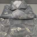 Wearable Blanket Hoodie for Kids Oversized Sherpa Blanket Hoodie for Kids Boys Girls Teens 6-13YR,Glow in The Dark Dinosaur Fossil