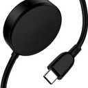 Galaxy Watch Charger for Samsung Galaxy Watch 8/8 Classic/7/6/Ultra/FE/5 Pro/4/3/Active 2 Magnetic 3.5W Smart Samsung USB C Charger Fast Charging Wireless Charging Station Built-in USB C Cable 3FT