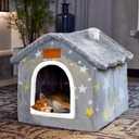 Dog House Indoor Memory Sponge, Foldable Dog House Kennel Bed Mat with Cushion for Small Medium Large Dogs Cats, Winter Warm Cat Nest Puppy Cave Sofa Pet Products (XL)