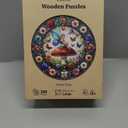 200 Pieces Fairy Wooden Puzzles for Adults, Mushroom Unique Shaped Wooden Jigsaw Puzzles for Adults, Flowers Irregular Adult Wood Puzzle Creative Gift with Exquisite Wooden Box