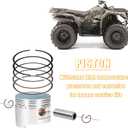 RANSOTO 80cc Engine Rebuild Kits Piston Cylinder Top End Kit Compatible with Yamaha 1985-2008 Badger YFM 80 Raptor 80 Grizzly 80 Moto 4 Replace 22K-11311-02-00