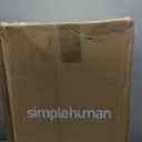 simplehuman 50 Liter Semi-Round Hands-Free Kitchen Step Soft-Close Lid Trash Can, White