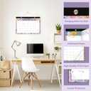 10 x 2026 Desk Calendar, Large Desktop/Wall Monthly Calendar (Jan. 2026 - Jun. 2027) 17'' x 12'' School Year Desk Planner for Teacher Family School Office Supplies (Purple)