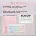 Keyboard Case for Samsung Galaxy Tab A7 Lite 8.7 inch 2021 - Mouse and Detachable Magnetic Keyboard Slim Case,Travel and Mobile Office Friendly (Pink)