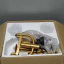 Lightdot 63IN Gold Dimmable Floor Lamp with Table, Mid Century Modern Tall Standing Lamps with 3000K Bulbs Included, Unique Vintage Floor Lamp for Living Room/Bedroom/Sofa Beside/Corner Decor