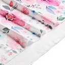 Baby Receiving Blanket Swaddle Blanket Newborn Wrap Swaddle Headband Set -Bloom Flower Pattern