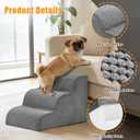 3-Step Dog Stairs for Small Dogs and Cats, 16in H Dog Steps for Couch, Sofa, Chair, Non-Slip Sturdy Pet Steps, Pet Ramp for High Bed Indoor