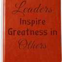 LBWCER Boss Appreciation Gift Mentor Notebook Great Leaders Notebook Leader Supervisor PM Mentor Retirement Gift Coworker Farewell Leather Journal Notebooks (Great)