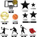 17 PCS Basketball Cake Toppers Basketball Star Themed Cake Decorations for Boy Cake Topper Sport Cake Party Decorations Sports Party Supplies (1)