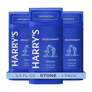 Harry's Aluminum Free Deodorant for Men - Odor Control, Stone Scent, 2.5 Oz, 3-Pack, Men's Deodorant