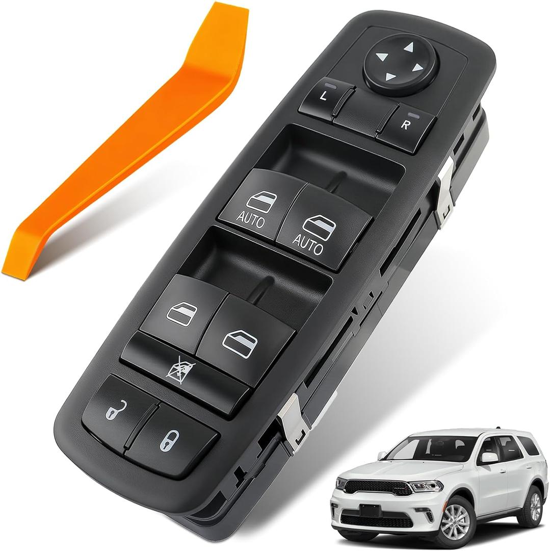 Master Power Window Switch Fits for Dodge Durango 2016-2022, Jeep Grand Cherokee 2016-2021, Front Left Driver Side Control Door and Windows, Replaces 68289802AA, 68289802AB, 68319802AA