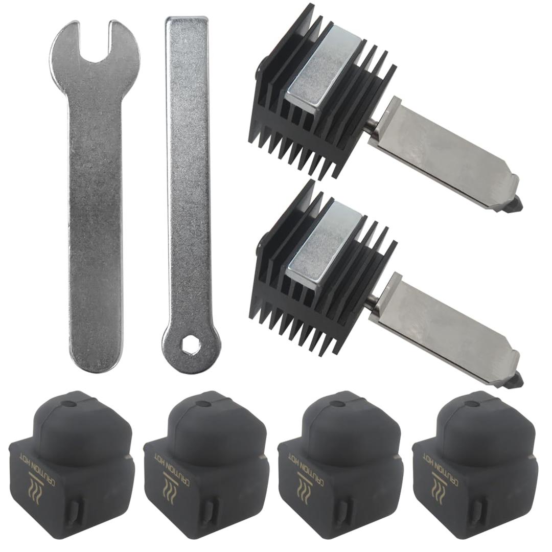 2 Pack 0.4MM Hardened Steel Nozzle Replacement w/4PCS Silicone Cover Sock Replacement for A1 Mini and A1 3D Printer-Easy to Install by YTXXDEUS