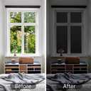 Finnez Blackout Window Privacy Film No Glue Necesary Static Cling,Anti-UV,Black Window Film 100% Light Blocking for Home Or Office