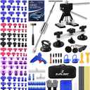 Car Dent Puller Kit, 140 PCS Paintless Dent Removal Kit with T-bar Dent Puller, Bridge Puller, Dent Lifter, Suction Cup Puller. Dent Remover Tool for Car Dents, Hail Damage, Door Ding Repair