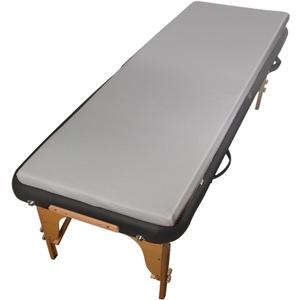 Grey 73x24x2 inch Memory Foam Massage Table Topper with Removable Cover-Elastic Bands Non-Slip-Lash Bed Cushion for Beauty and Massage